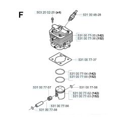 Husqvarna 152RJ - Cylinder Piston