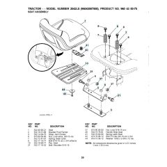 Husqvarna 2042Ls - Seat