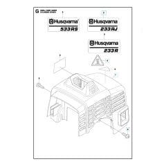 Husqvarna 233R - Cylinder Cover