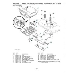 Husqvarna 2348Ls - Seat