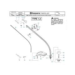 Husqvarna 24C - Shaft & Handle