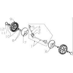 Masport 250ST - 478966 - Wheel Assembly