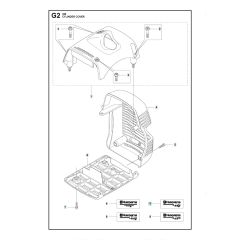 Husqvarna 355Fx - Cylinder Cover