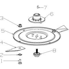 Masport 400ST - 465740 - Sept 2018 8307628 - 460mm Disc Blade– Flat, Assembly