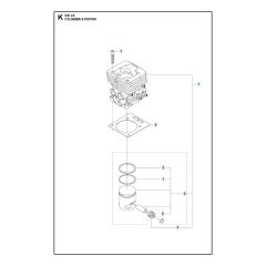 Husqvarna 535LS - Cylinder Piston