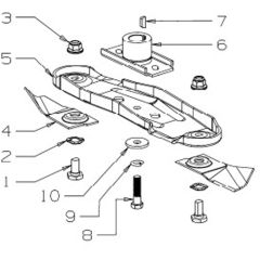 Masport 625AL - 465774 - May 2019 8355134 - 485mm Blade Assembly