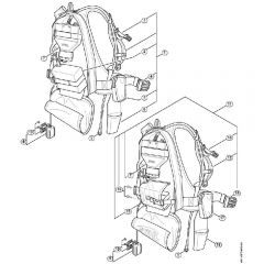 Genuine Stihl ASA85 / E - Carrying system, Control unit