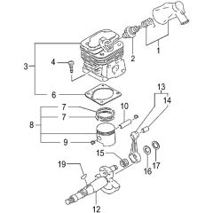 Tanaka AST-250 - Cylinder Piston Crankshaft