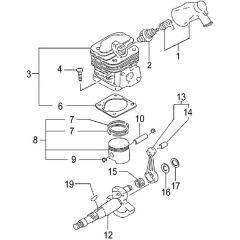 Tanaka AST-250-SDH - Cylinder Piston Crankshaft