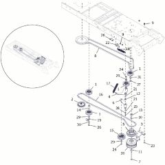 Countax B250 - From A0328984 06-04-2016 - 11 Chassis Belts B60