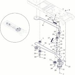 Countax B250 - From A0328984 06-04-2016 - 12 Chassis Belts B250