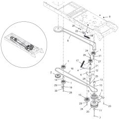 Countax B255 4Wd - From 09-09-2019 - 15 Chasis Belts B250 4Trac B255 4Wd