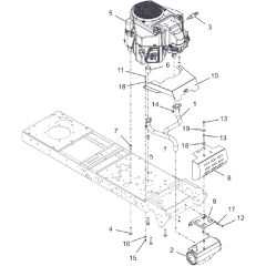 Countax B255 4Wd - From 09-09-2019 - 25 Engine Assy B250 4Trac B255 4Wd