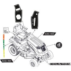 Countax B255 4Wd - From 09-09-2019 - 33 Decals Style B255 4Wd