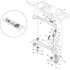 Countax B60 4Trac - From 09-09-2019 - 14 Chasis Belts B60 4Trac B65 4Wd