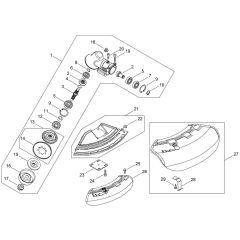 Gear Case, Shield (S/N: 000001-001706)