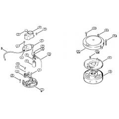 Genuine Stihl BG17 / J - Ignition system, Rewind starter