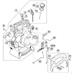 Genuine Stihl BG45 / L - Fan housing, inside (45.2001)