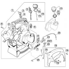 Genuine Stihl BG45 / M - Fan housing, inside (04.2001), (45.2001), (18.2002)