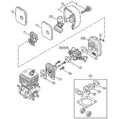 Genuine Stihl BG56 / C - Air filter, Spacer flange