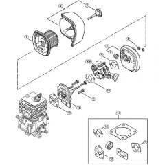 Genuine Stihl BG86 / E - Air filter, Spacer flange BG 86, BG 86 C-E, BG 86 C-E Z, BG 86-Z