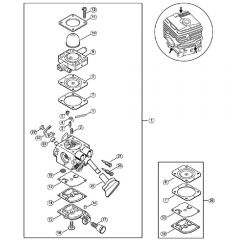 Genuine Stihl BG86 / L - Carburetor 4241/23