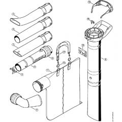 Genuine Stihl BGE71 / D - Nozzle, Vacuum attachment