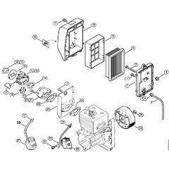 Genuine Stihl BR340 / C - Air filter, Ignition system