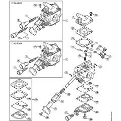 Genuine Stihl BR350 / F - Carburetor C1Q-S220, C1Q-S199