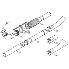 Genuine Stihl BR350 / J - Pleated hose, Blower tube