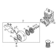 Genuine Stihl BR450 / D - Rewind starter BR 450