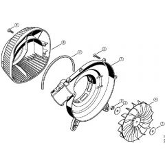 Genuine Stihl BR45 C / G - Fan housing outer, Fan wheel