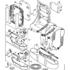 Genuine Stihl BR500 / K - Fuel tank, Backplate