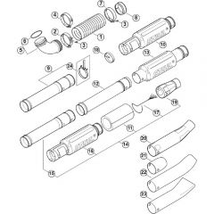 Genuine Stihl BR500 / L - Pleated hose, Blower tube