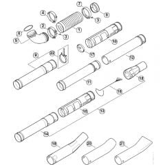 Genuine Stihl BR600 / L - Pleated hose, Blower tube