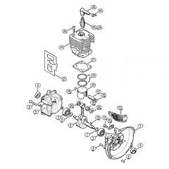 Genuine Stihl BT106 / A - Crankcase, Cylinder