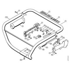 Genuine Stihl BT120 C / J - Handlebar, Control handle