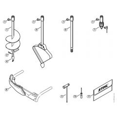 Genuine Stihl BT120 C / M - Augers, Tools, Extras