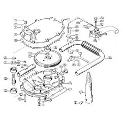 Genuine Stihl BT309 / A - Gear housing, Boring spindle, Handle frame