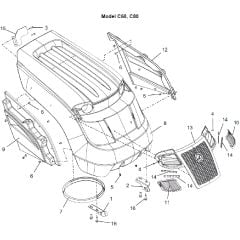 Countax C60-2Wd Fr730 - From 01-03-2022 - 02 Bonnet C60 C80