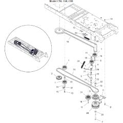 Countax C60-2Wd Fr730 - From 01-03-2022 - 14 Chasis Belts C50 C60 C80