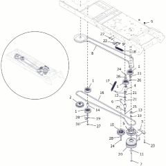 Countax C80 - From A0328984 06-04-2016 - 12 Chassis Belts