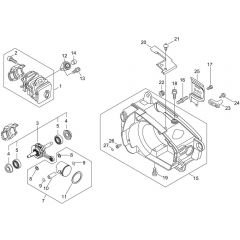 Cylinder, Crankcase, Piston