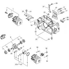 Cylinder, Crankcase, Piston