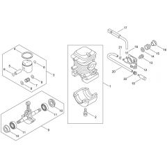 Cylinder, Piston, Crankshaft