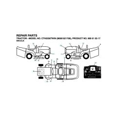 Husqvarna Cth2036 Twin - Decals