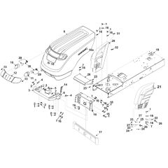 Countax D18-50 - From - 1 Bonnet And Side Panel