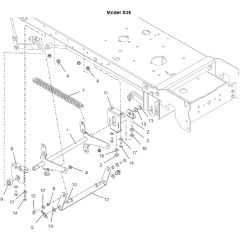 Countax E36 - From 01-05-2017 - 18B Deck Lift Rear Cradle