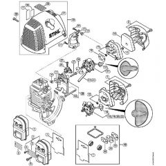 Genuine Stihl FC100 / D - Muffler, Air filter