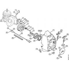 Genuine Stihl FC44 / B - Ignition system, Rewind starter